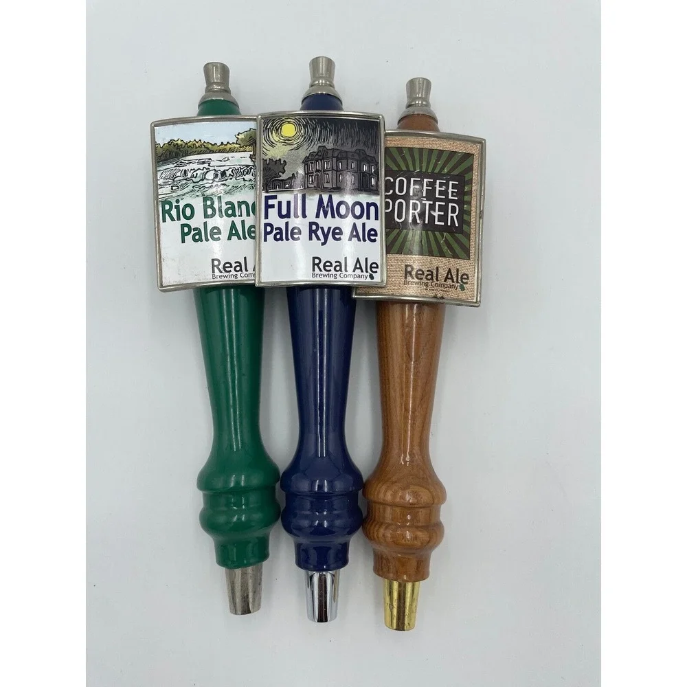 Real Ale Beer Tap Handles Rio Blanco Full‎ Moon Coffee Porter Set